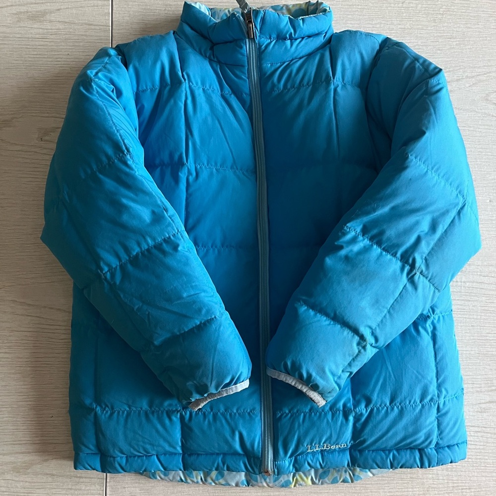 LL Bean Blue puffer jacket